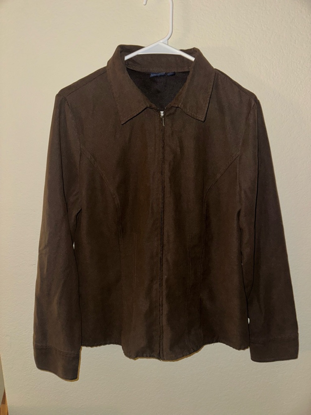 Vintage Y2k Sonoma Brown Suede Button-Up Shirt Jacket